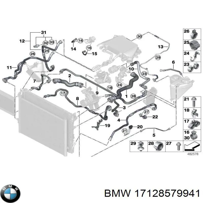  BMW 17128579941 ціна, від 51.92 USD