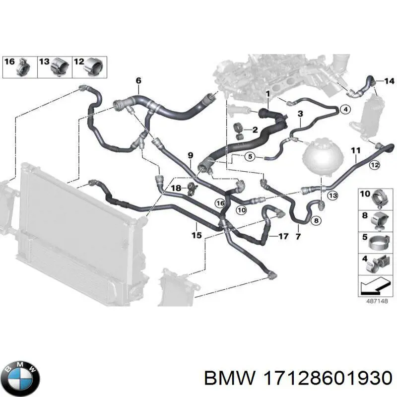  BMW 17128601930 ціна, від 50.67 USD