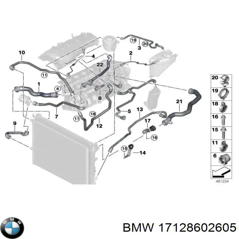  BMW 17128602605 ціна, від 32.24 USD