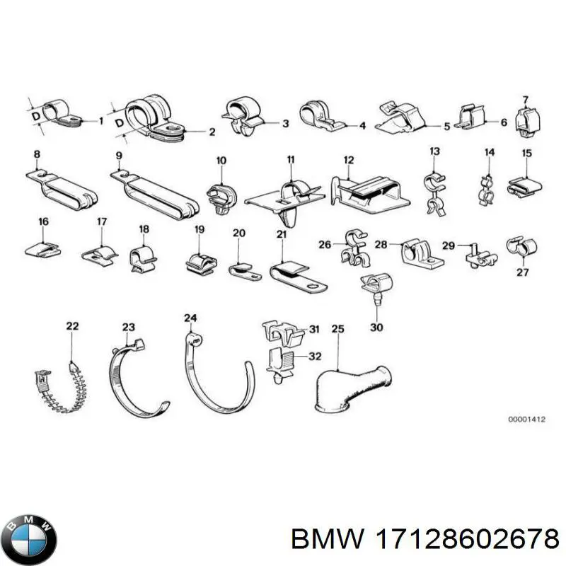 Купити 17128602678 BMW 