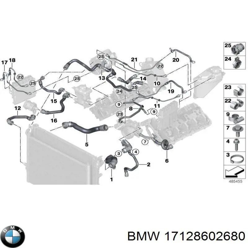  BMW 17128602680 ціна, від 47.40 USD