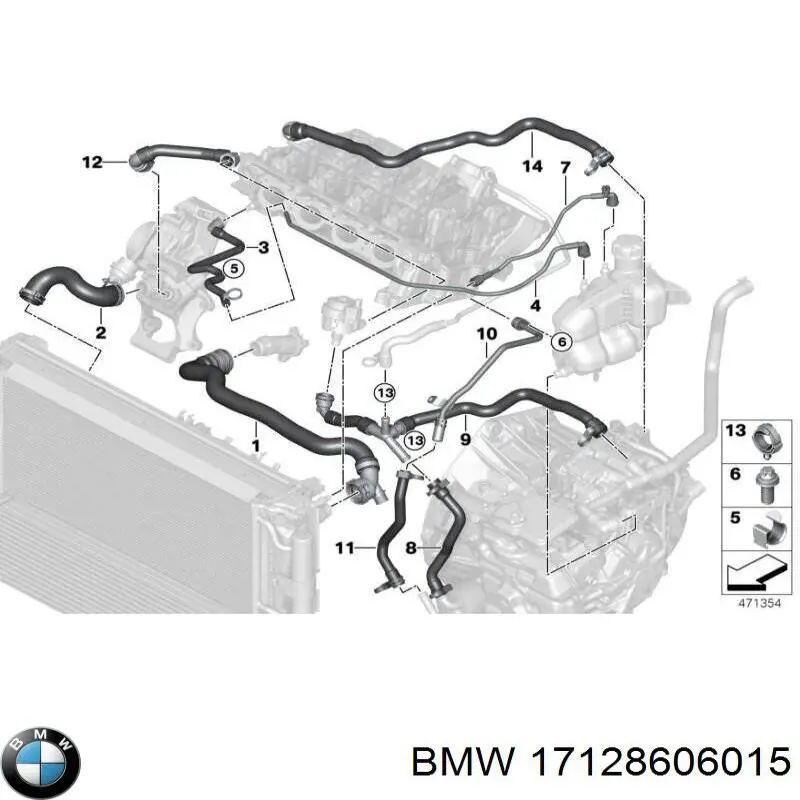 Купити 17128606015 BMW 