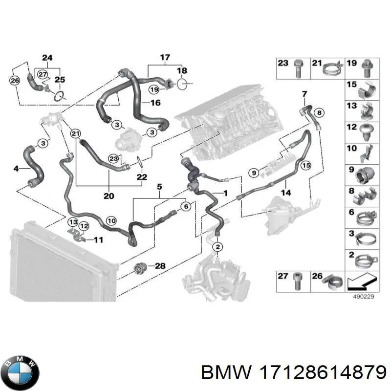  BMW 17128614879 ціна, від 25.33 USD