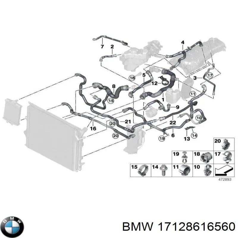 Купити 17128616560 BMW 