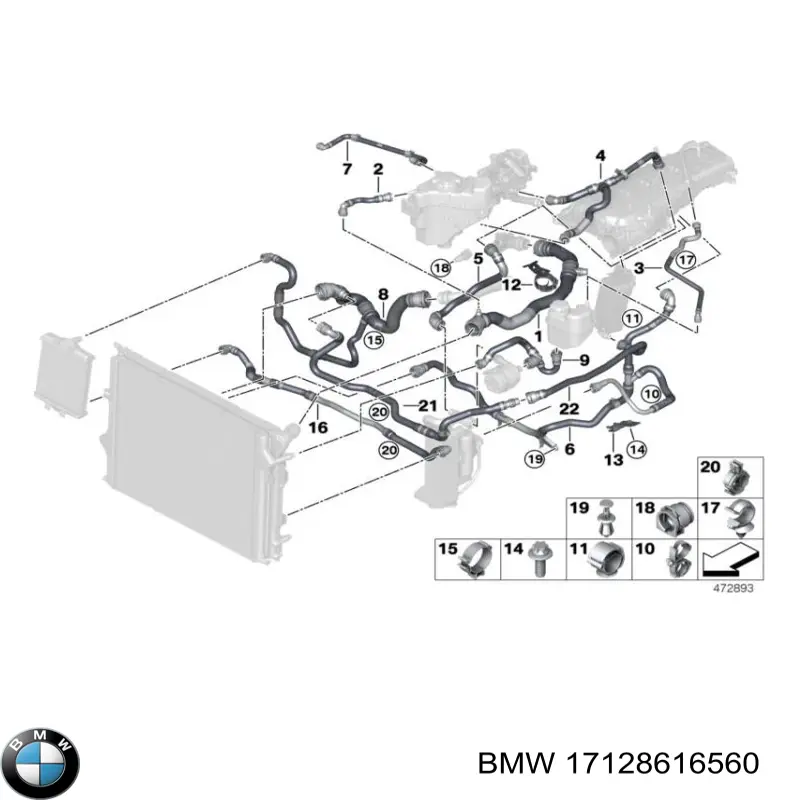  BMW 17128616560 ціна, від 82.33 USD