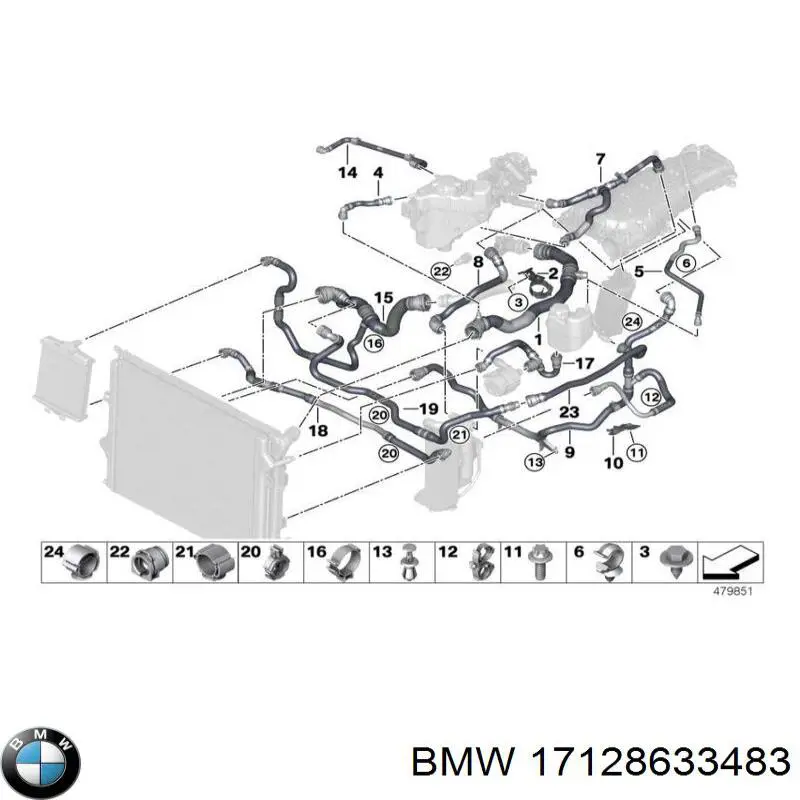Купити 17128633483 BMW 