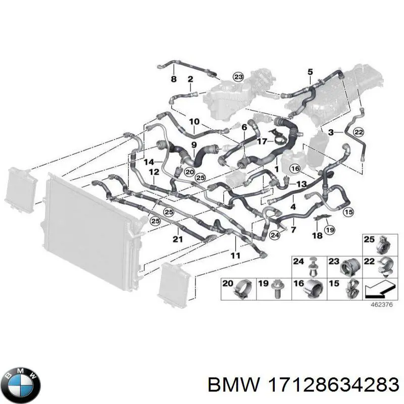 Купити 17128634283 BMW 