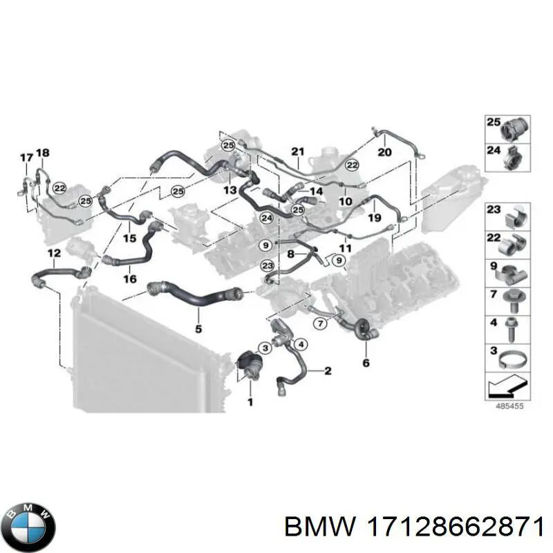 Купити 17128602687 BMW 