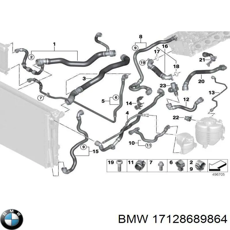  BMW 17128689864 ціна, від 19.00 USD