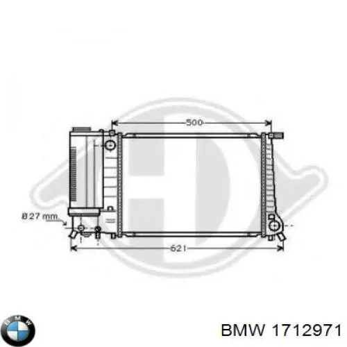 Радіатор охолодження двигуна 1712971 BMW