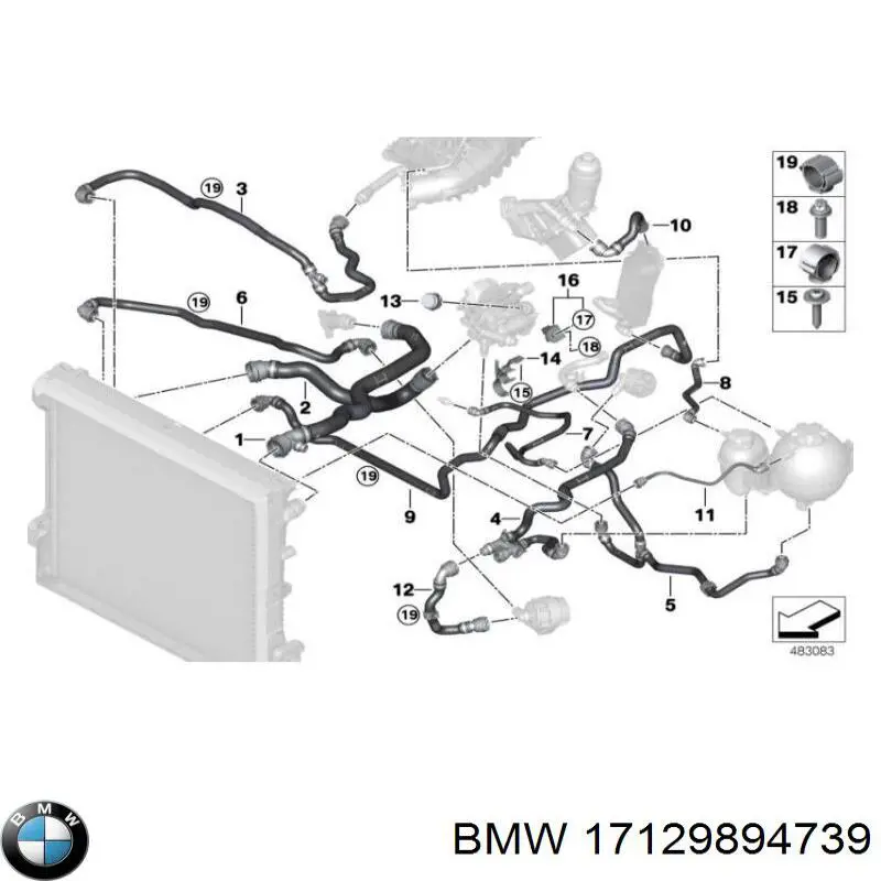  BMW 17129894739 ціна, від 19.05 USD