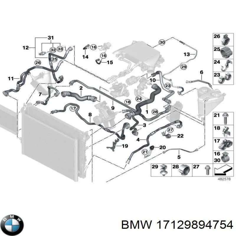  BMW 17129894754 ціна, від 31.67 USD