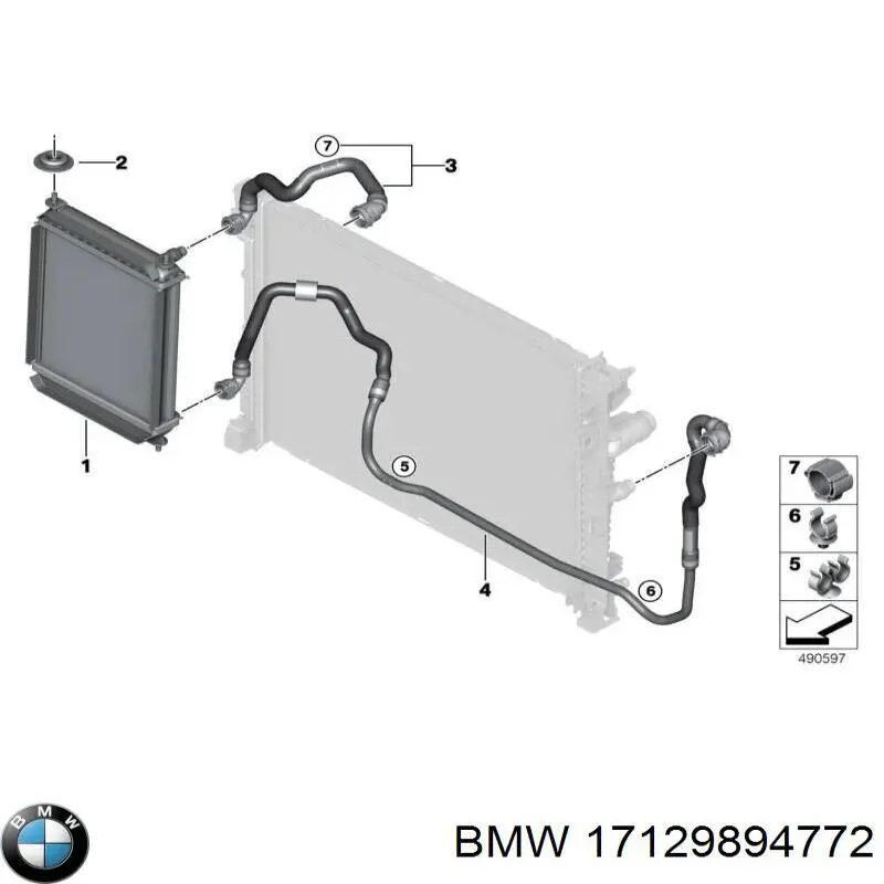 17129894772 BMW Патрубок системи охолодження