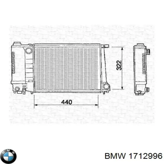 Радіатор 1712996 BMW