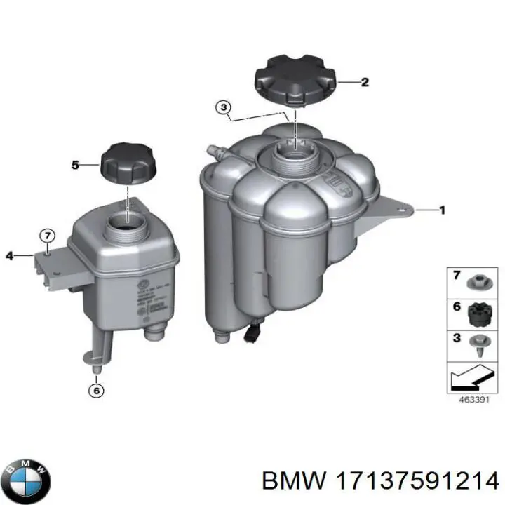 17137591214 BMW Розширювальний бачок охолодження