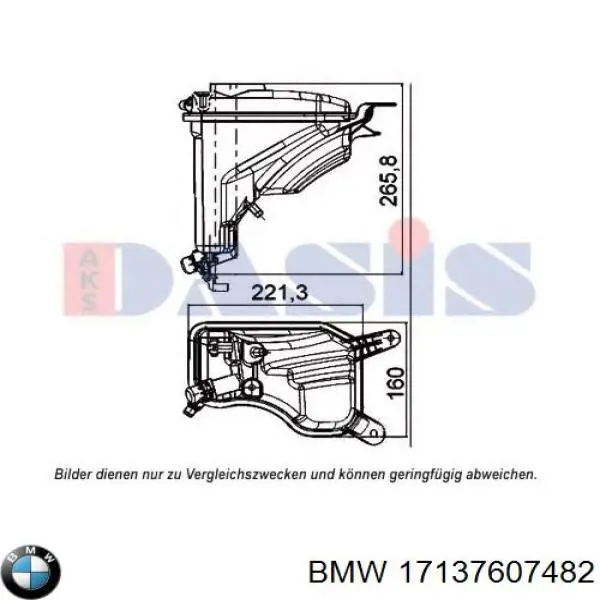 Купити 17137607482 BMW Водяний бачок системи охолодження