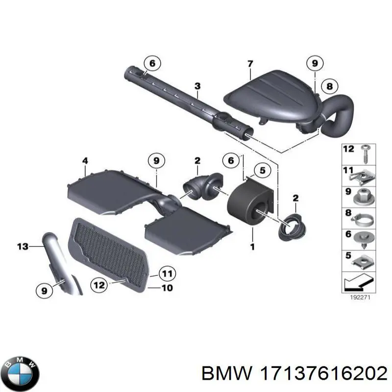 Молдинг заднього скла BMW 17137616202 ціна, від 5.64 USD