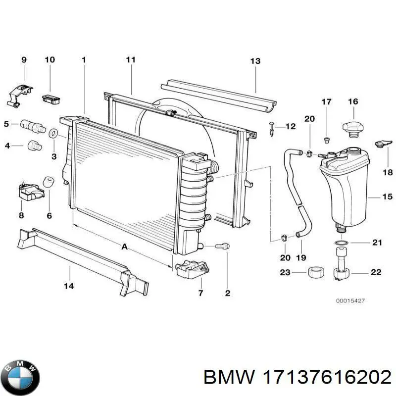 17137616202 BMW Накладка заднього скла