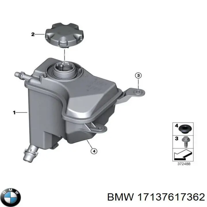 17137617362 BMW бачок системи охолодження, розширювальний