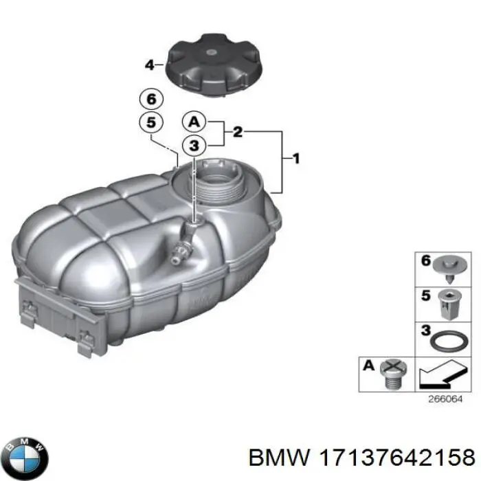 Купити 17137642158 BMW Водяний бачок системи охолодження