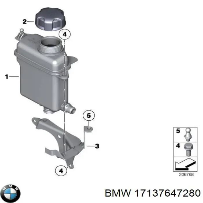 Купити 17138671387 BMW Водяний бачок системи охолодження
