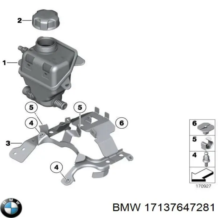 17137647281 BMW бачок системи охолодження, розширювальний