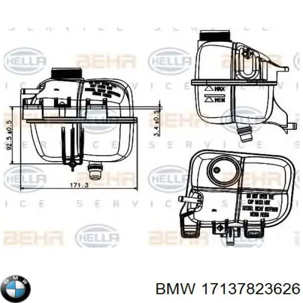 Бачок системи охолодження 5103ZB1 Polcar