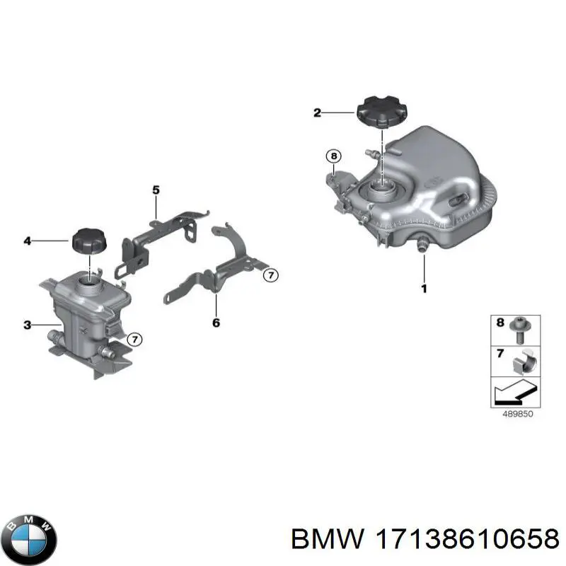 Бачок системи охолодження двигуна розширювальний на BMW X6 (G06, F96)