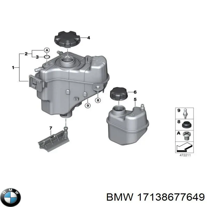 17138617044 BMW бачок системи охолодження, розширювальний