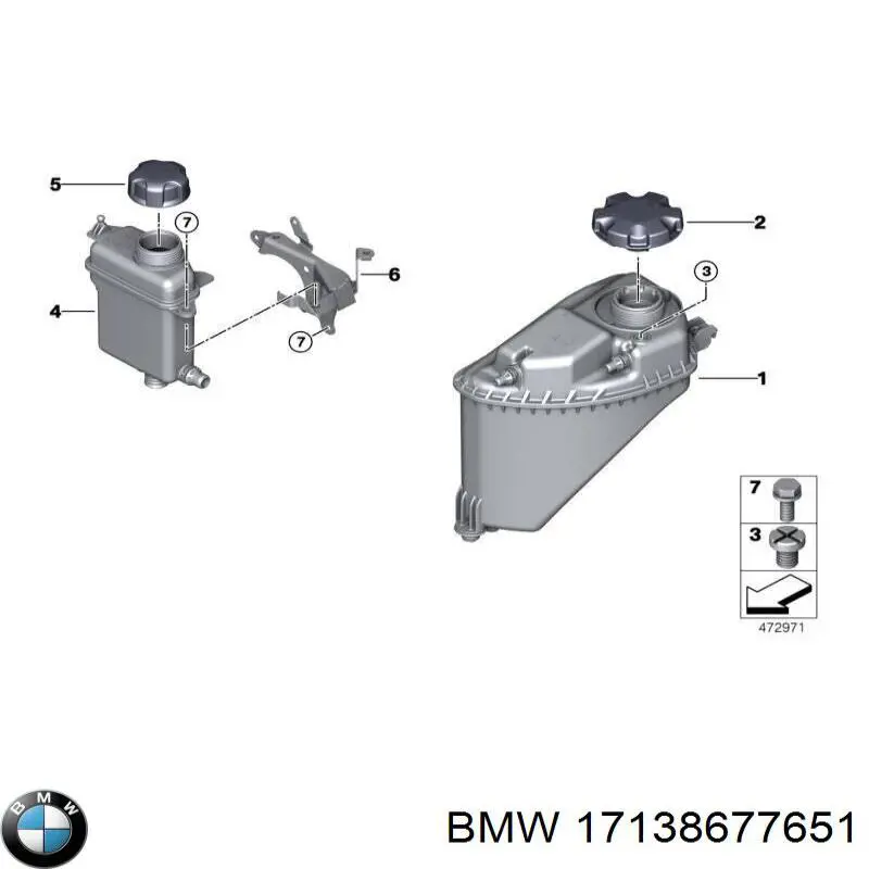17138677651 BMW Розширювальний бачок охолодження