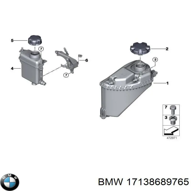 17138689765 BMW Розширювальний бачок охолодження