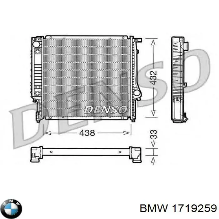 17111719259 BMW Радіатор охолодження двигуна