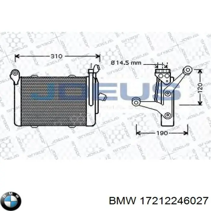 Радіатор масляний BMW 17212246027 ціна, від 24.92 USD