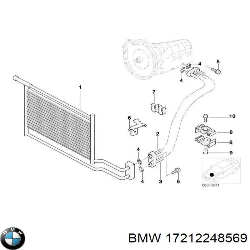 17212248569 BMW Радіатор охолодження, АКПП