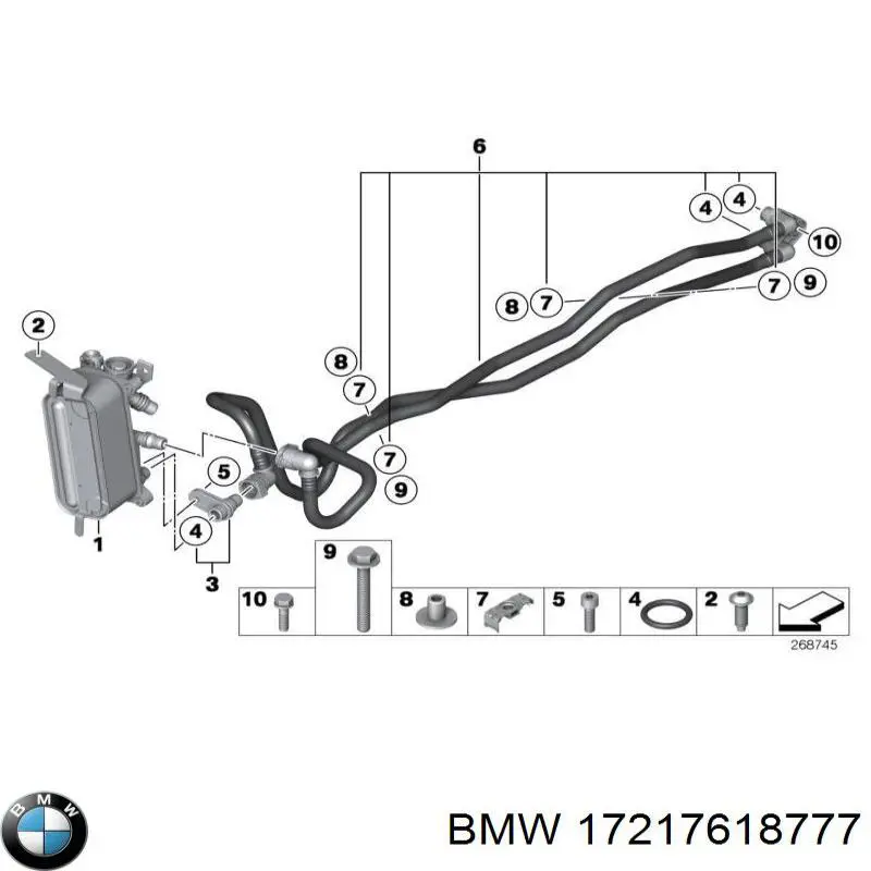 Радіатор охолодження, АКПП 17217618777 BMW