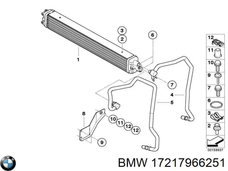17217966251 BMW Радіатор масляний