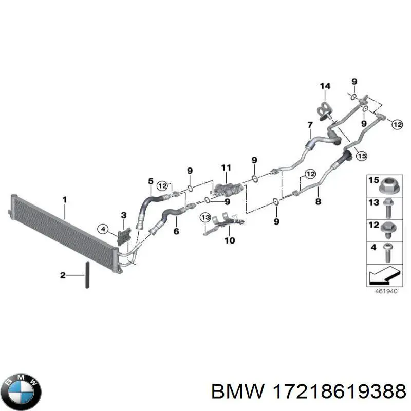 8619388 BMW Радіатор охолодження, АКПП