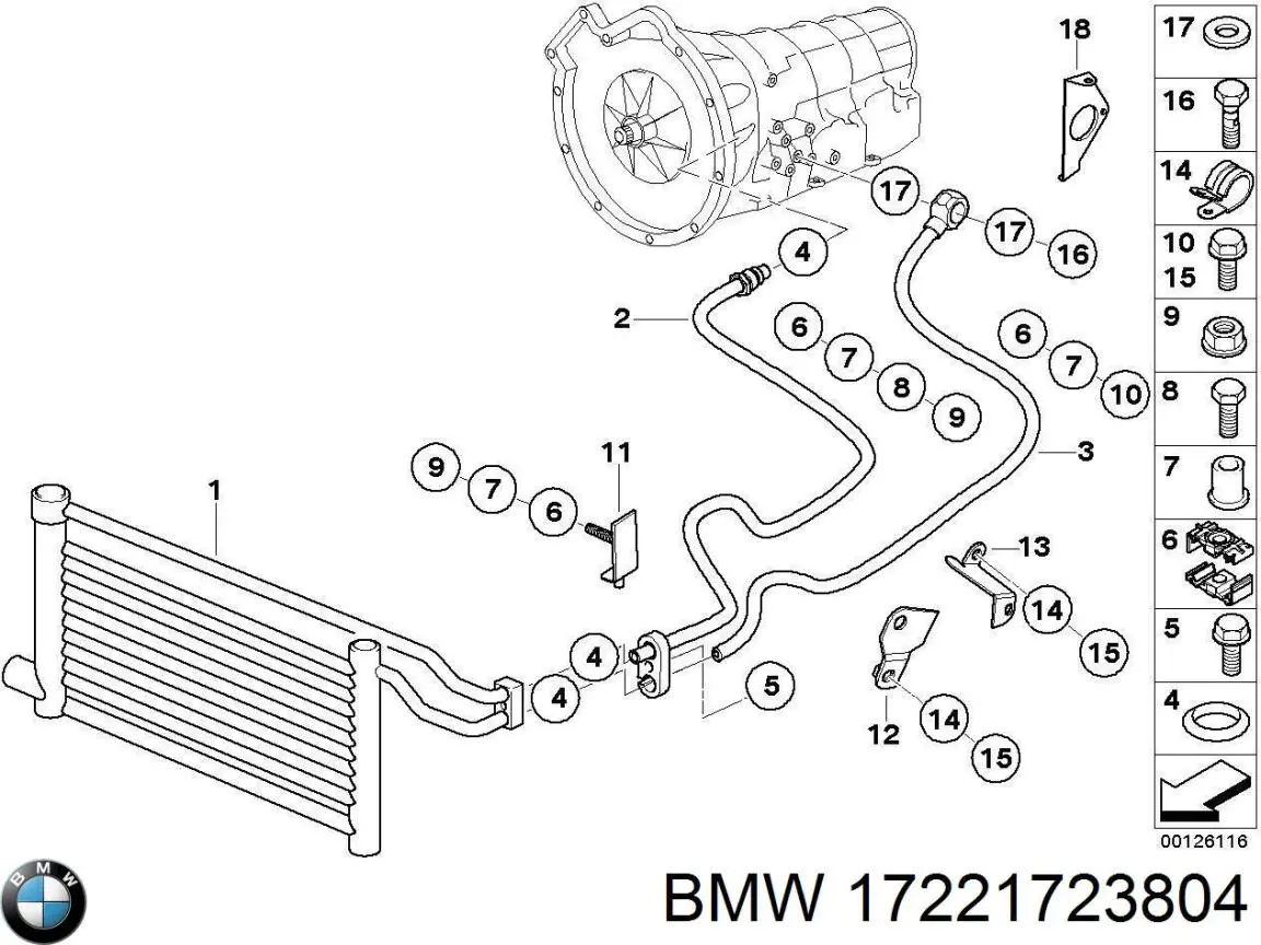  BMW 17221723804 ціна, від 47.79 USD