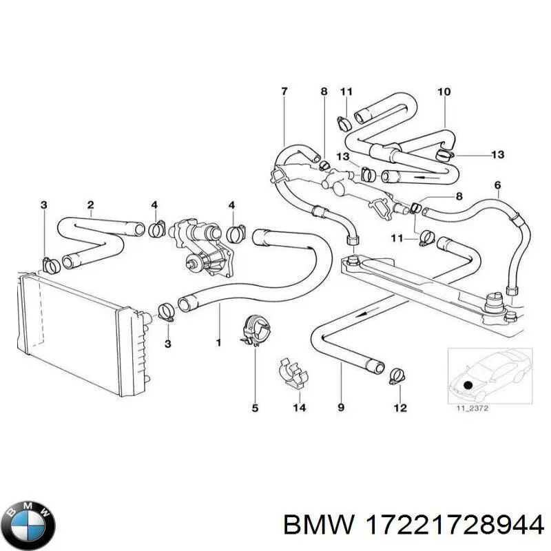 Купити 17221728944 BMW 