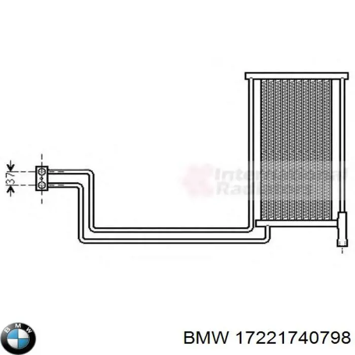 Радіатор охолодження, АКПП 17221740798 BMW