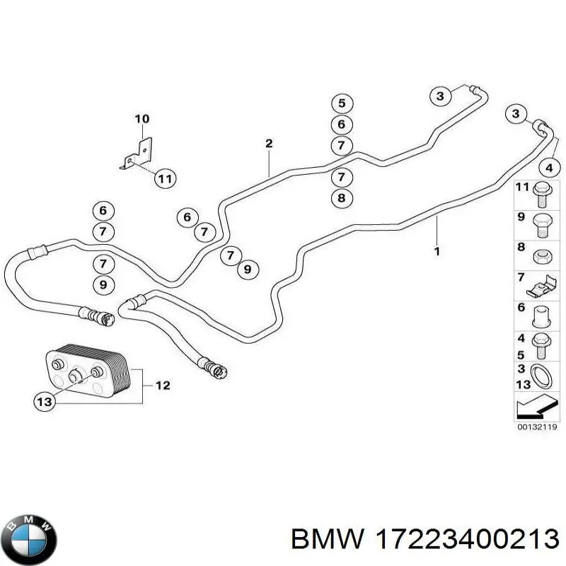 17223400213 BMW Мастилопроводи