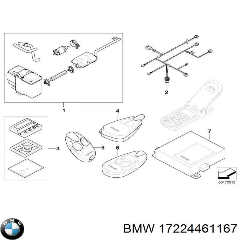 17224461167 BMW трубка/шланг масляного радіатора, від блока до радіатора
