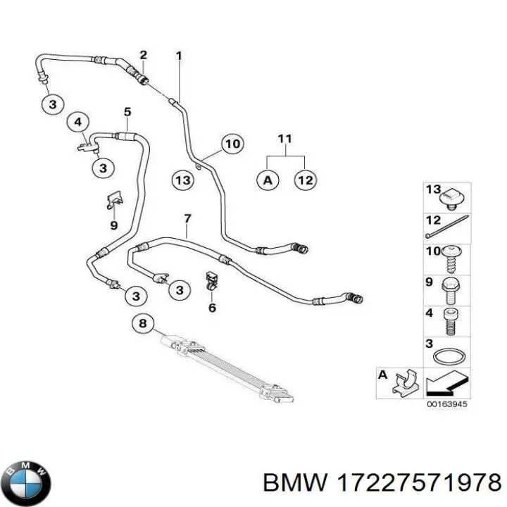 17227571978 BMW Трубка охолодження АКП