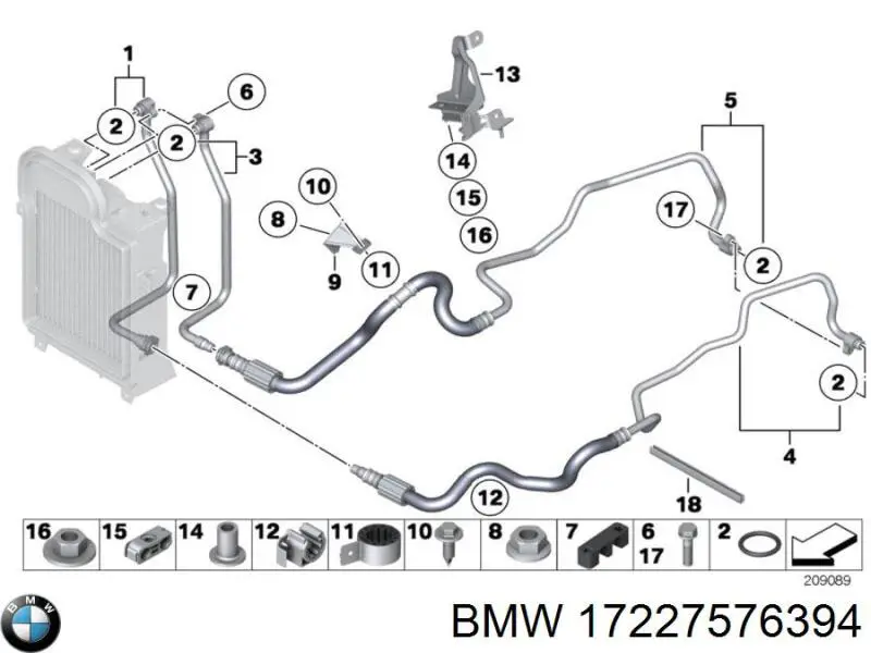Трубка високого тиску маслорегулятора BMW 17227576394 ціна, від 25.28 USD