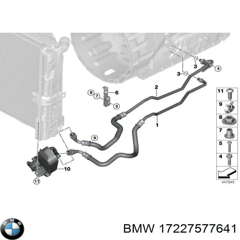 Купити 17227577641 BMW Трубка охолодження автоматичної коробки передач