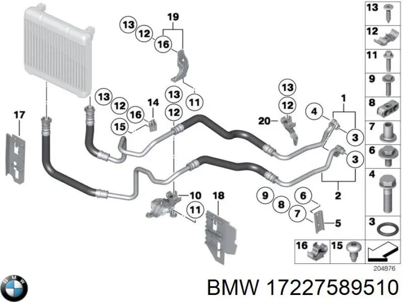  BMW 17227589510 ціна, від 92.46 USD