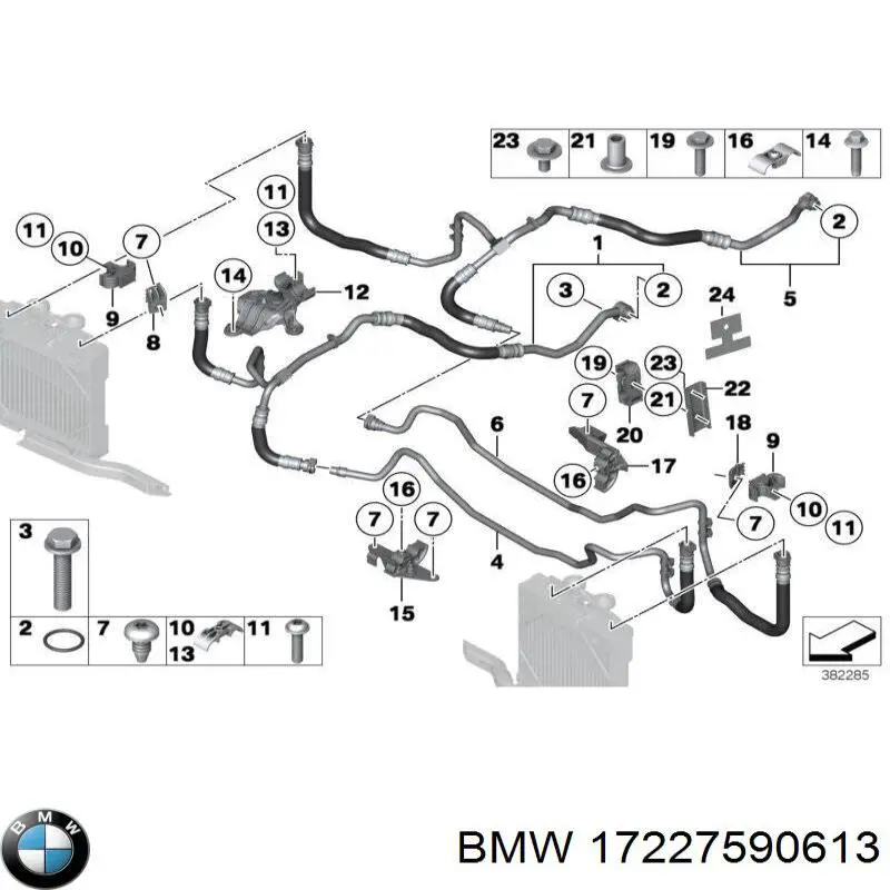  BMW 17227590613 ціна, від 70.54 USD