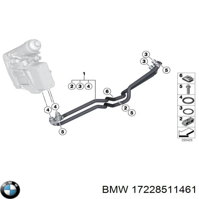 Кільце ущільнювача трубки охолодження АКПП на BMW X3 (F25)