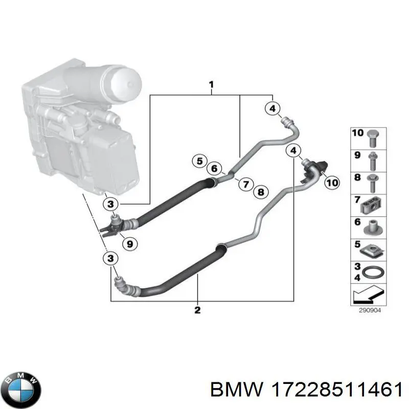 Кільце ущільнювача трубки охолодження АКПП BMW 17228511461 ціна, від 9.42 USD