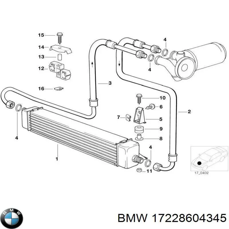  BMW 17228604345 ціна, від 3.47 USD